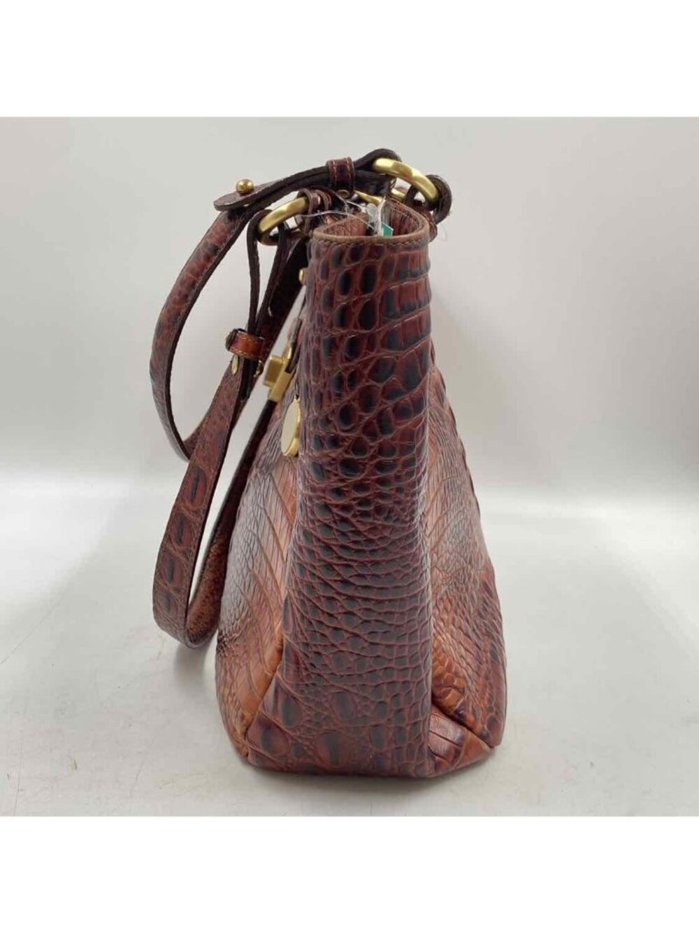 Brahmin Collette Alligator Croc Embossed Leather Women's Brown Textured Purse - Picture 5 of 7